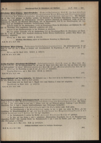 Verordnungs-Blatt für Eisenbahnen und Schiffahrt: Veröffentlichungen in Tarif- und Transport-Angelegenheiten 19190510 Seite: 7