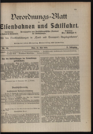 Verordnungs-Blatt für Eisenbahnen und Schiffahrt: Veröffentlichungen in Tarif- und Transport-Angelegenheiten