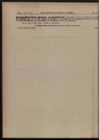 Verordnungs-Blatt für Eisenbahnen und Schiffahrt: Veröffentlichungen in Tarif- und Transport-Angelegenheiten 19190517 Seite: 4