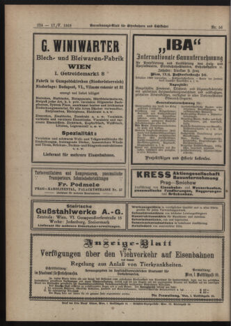 Verordnungs-Blatt für Eisenbahnen und Schiffahrt: Veröffentlichungen in Tarif- und Transport-Angelegenheiten 19190517 Seite: 6