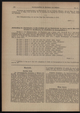 Verordnungs-Blatt für Eisenbahnen und Schiffahrt: Veröffentlichungen in Tarif- und Transport-Angelegenheiten 19190520 Seite: 2