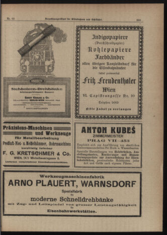 Verordnungs-Blatt für Eisenbahnen und Schiffahrt: Veröffentlichungen in Tarif- und Transport-Angelegenheiten 19190531 Seite: 11