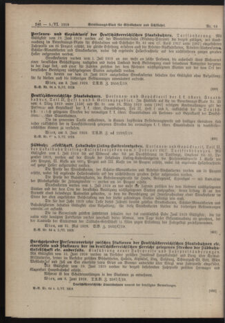 Verordnungs-Blatt für Eisenbahnen und Schiffahrt: Veröffentlichungen in Tarif- und Transport-Angelegenheiten 19190605 Seite: 4