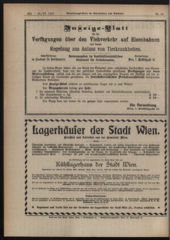 Verordnungs-Blatt für Eisenbahnen und Schiffahrt: Veröffentlichungen in Tarif- und Transport-Angelegenheiten 19190612 Seite: 4