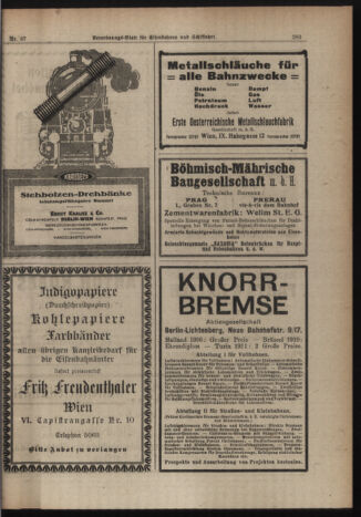 Verordnungs-Blatt für Eisenbahnen und Schiffahrt: Veröffentlichungen in Tarif- und Transport-Angelegenheiten 19190614 Seite: 9