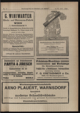 Verordnungs-Blatt für Eisenbahnen und Schiffahrt: Veröffentlichungen in Tarif- und Transport-Angelegenheiten 19190621 Seite: 5