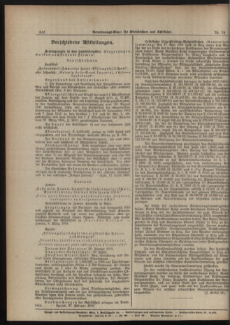 Verordnungs-Blatt für Eisenbahnen und Schiffahrt: Veröffentlichungen in Tarif- und Transport-Angelegenheiten 19190701 Seite: 8