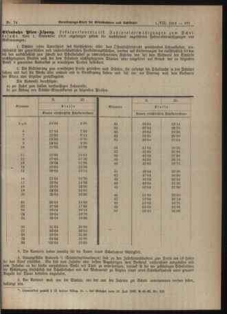 Verordnungs-Blatt für Eisenbahnen und Schiffahrt: Veröffentlichungen in Tarif- und Transport-Angelegenheiten 19190701 Seite: 9