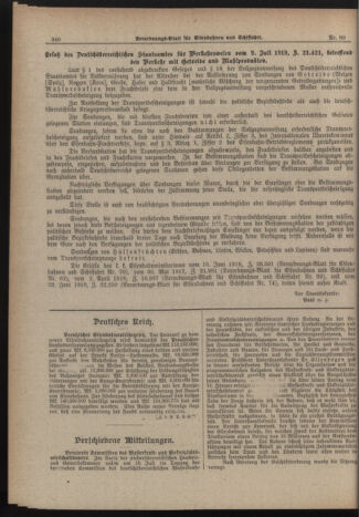 Verordnungs-Blatt für Eisenbahnen und Schiffahrt: Veröffentlichungen in Tarif- und Transport-Angelegenheiten 19190715 Seite: 6