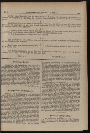 Verordnungs-Blatt für Eisenbahnen und Schiffahrt: Veröffentlichungen in Tarif- und Transport-Angelegenheiten 19190717 Seite: 7