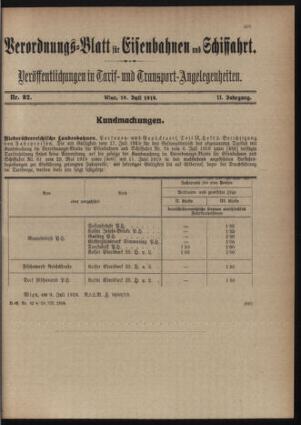 Verordnungs-Blatt für Eisenbahnen und Schiffahrt: Veröffentlichungen in Tarif- und Transport-Angelegenheiten 19190719 Seite: 5