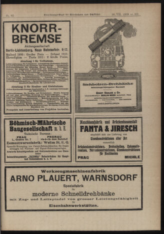 Verordnungs-Blatt für Eisenbahnen und Schiffahrt: Veröffentlichungen in Tarif- und Transport-Angelegenheiten 19190719 Seite: 7