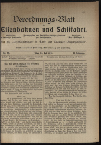 Verordnungs-Blatt für Eisenbahnen und Schiffahrt: Veröffentlichungen in Tarif- und Transport-Angelegenheiten