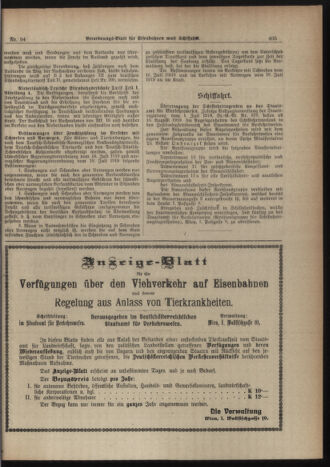 Verordnungs-Blatt für Eisenbahnen und Schiffahrt: Veröffentlichungen in Tarif- und Transport-Angelegenheiten 19190819 Seite: 7