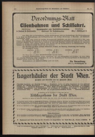 Verordnungs-Blatt für Eisenbahnen und Schiffahrt: Veröffentlichungen in Tarif- und Transport-Angelegenheiten 19190823 Seite: 6