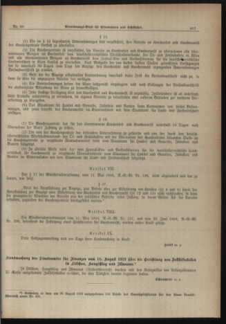 Verordnungs-Blatt für Eisenbahnen und Schiffahrt: Veröffentlichungen in Tarif- und Transport-Angelegenheiten 19190828 Seite: 5