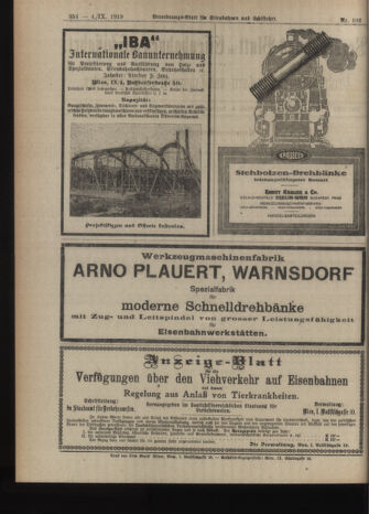 Verordnungs-Blatt für Eisenbahnen und Schiffahrt: Veröffentlichungen in Tarif- und Transport-Angelegenheiten 19190906 Seite: 4