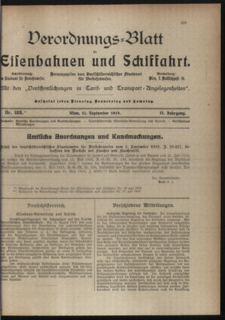 Verordnungs-Blatt für Eisenbahnen und Schiffahrt: Veröffentlichungen in Tarif- und Transport-Angelegenheiten