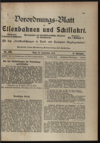 Verordnungs-Blatt für Eisenbahnen und Schiffahrt: Veröffentlichungen in Tarif- und Transport-Angelegenheiten