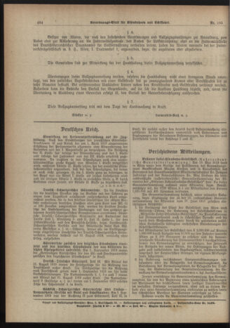 Verordnungs-Blatt für Eisenbahnen und Schiffahrt: Veröffentlichungen in Tarif- und Transport-Angelegenheiten 19190916 Seite: 2