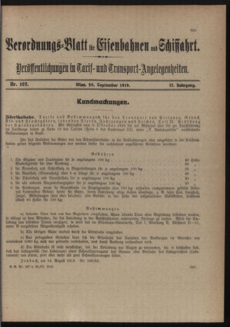 Verordnungs-Blatt für Eisenbahnen und Schiffahrt: Veröffentlichungen in Tarif- und Transport-Angelegenheiten 19190920 Seite: 3