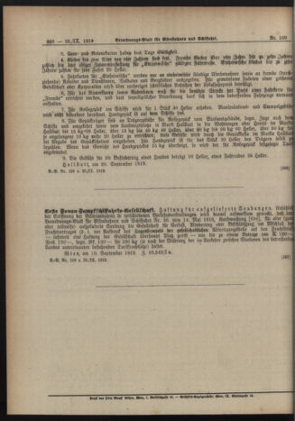 Verordnungs-Blatt für Eisenbahnen und Schiffahrt: Veröffentlichungen in Tarif- und Transport-Angelegenheiten 19190925 Seite: 4