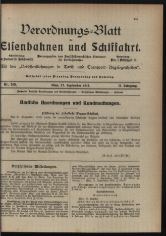 Verordnungs-Blatt für Eisenbahnen und Schiffahrt: Veröffentlichungen in Tarif- und Transport-Angelegenheiten