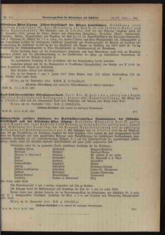 Verordnungs-Blatt für Eisenbahnen und Schiffahrt: Veröffentlichungen in Tarif- und Transport-Angelegenheiten 19190930 Seite: 13