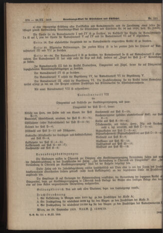 Verordnungs-Blatt für Eisenbahnen und Schiffahrt: Veröffentlichungen in Tarif- und Transport-Angelegenheiten 19190930 Seite: 22