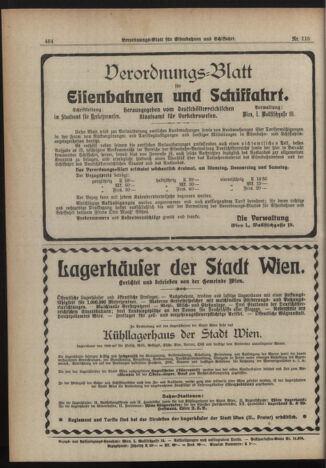 Verordnungs-Blatt für Eisenbahnen und Schiffahrt: Veröffentlichungen in Tarif- und Transport-Angelegenheiten 19191011 Seite: 6