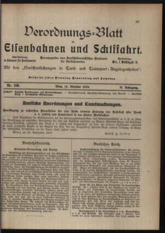 Verordnungs-Blatt für Eisenbahnen und Schiffahrt: Veröffentlichungen in Tarif- und Transport-Angelegenheiten