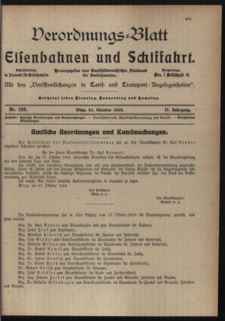 Verordnungs-Blatt für Eisenbahnen und Schiffahrt: Veröffentlichungen in Tarif- und Transport-Angelegenheiten 19191021 Seite: 3