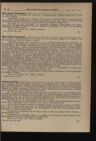 Verordnungs-Blatt für Eisenbahnen und Schiffahrt: Veröffentlichungen in Tarif- und Transport-Angelegenheiten 19191030 Seite: 11