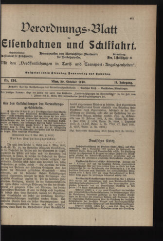 Verordnungs-Blatt für Eisenbahnen und Schiffahrt: Veröffentlichungen in Tarif- und Transport-Angelegenheiten 19191030 Seite: 3