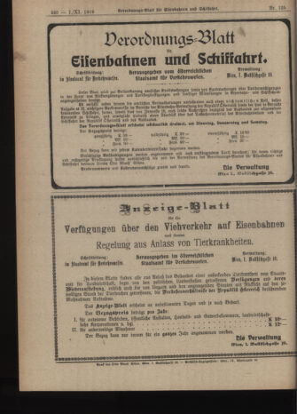 Verordnungs-Blatt für Eisenbahnen und Schiffahrt: Veröffentlichungen in Tarif- und Transport-Angelegenheiten 19191101 Seite: 12