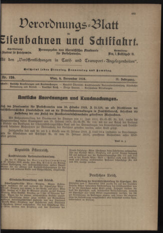 Verordnungs-Blatt für Eisenbahnen und Schiffahrt: Veröffentlichungen in Tarif- und Transport-Angelegenheiten