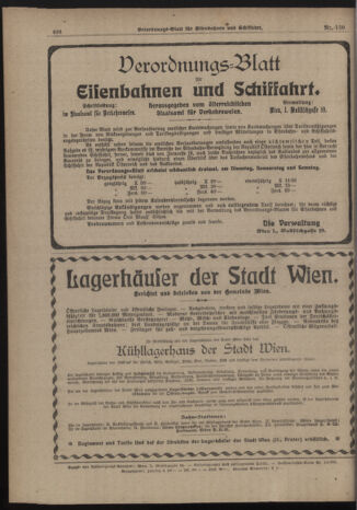 Verordnungs-Blatt für Eisenbahnen und Schiffahrt: Veröffentlichungen in Tarif- und Transport-Angelegenheiten 19191115 Seite: 16