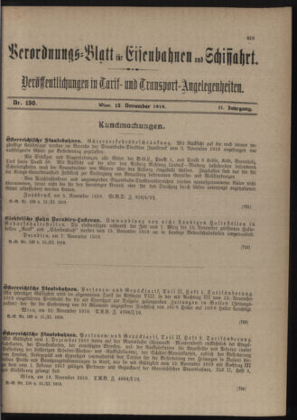 Verordnungs-Blatt für Eisenbahnen und Schiffahrt: Veröffentlichungen in Tarif- und Transport-Angelegenheiten 19191115 Seite: 3