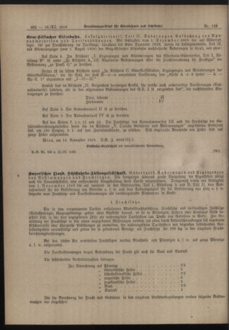 Verordnungs-Blatt für Eisenbahnen und Schiffahrt: Veröffentlichungen in Tarif- und Transport-Angelegenheiten 19191115 Seite: 6