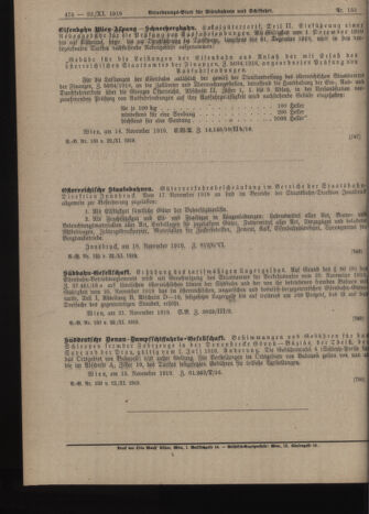 Verordnungs-Blatt für Eisenbahnen und Schiffahrt: Veröffentlichungen in Tarif- und Transport-Angelegenheiten 19191122 Seite: 4