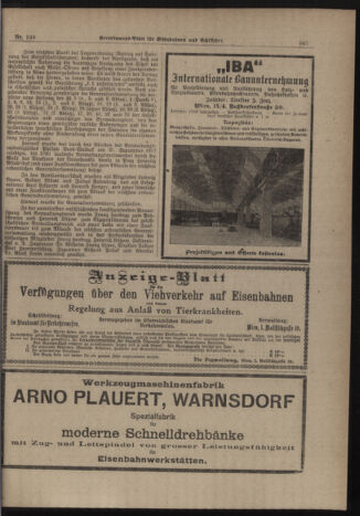 Verordnungs-Blatt für Eisenbahnen und Schiffahrt: Veröffentlichungen in Tarif- und Transport-Angelegenheiten 19191122 Seite: 5