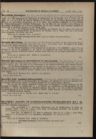 Verordnungs-Blatt für Eisenbahnen und Schiffahrt: Veröffentlichungen in Tarif- und Transport-Angelegenheiten 19191125 Seite: 5