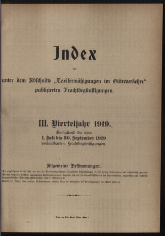 Verordnungs-Blatt für Eisenbahnen und Schiffahrt: Veröffentlichungen in Tarif- und Transport-Angelegenheiten 19191127 Seite: 3