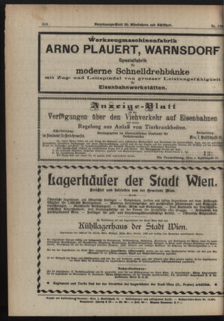 Verordnungs-Blatt für Eisenbahnen und Schiffahrt: Veröffentlichungen in Tarif- und Transport-Angelegenheiten 19191129 Seite: 8