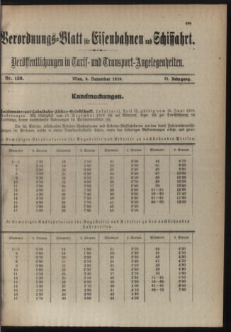 Verordnungs-Blatt für Eisenbahnen und Schiffahrt: Veröffentlichungen in Tarif- und Transport-Angelegenheiten 19191204 Seite: 3