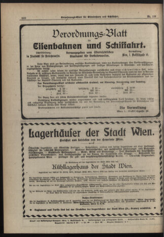 Verordnungs-Blatt für Eisenbahnen und Schiffahrt: Veröffentlichungen in Tarif- und Transport-Angelegenheiten 19191204 Seite: 8