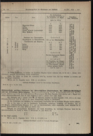 Verordnungs-Blatt für Eisenbahnen und Schiffahrt: Veröffentlichungen in Tarif- und Transport-Angelegenheiten 19191218 Seite: 11