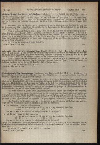 Verordnungs-Blatt für Eisenbahnen und Schiffahrt: Veröffentlichungen in Tarif- und Transport-Angelegenheiten 19191218 Seite: 15