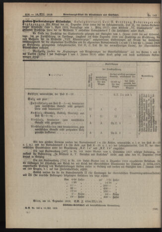 Verordnungs-Blatt für Eisenbahnen und Schiffahrt: Veröffentlichungen in Tarif- und Transport-Angelegenheiten 19191218 Seite: 8