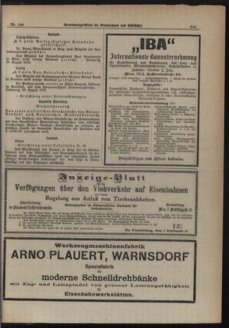 Verordnungs-Blatt für Eisenbahnen und Schiffahrt: Veröffentlichungen in Tarif- und Transport-Angelegenheiten 19191220 Seite: 13